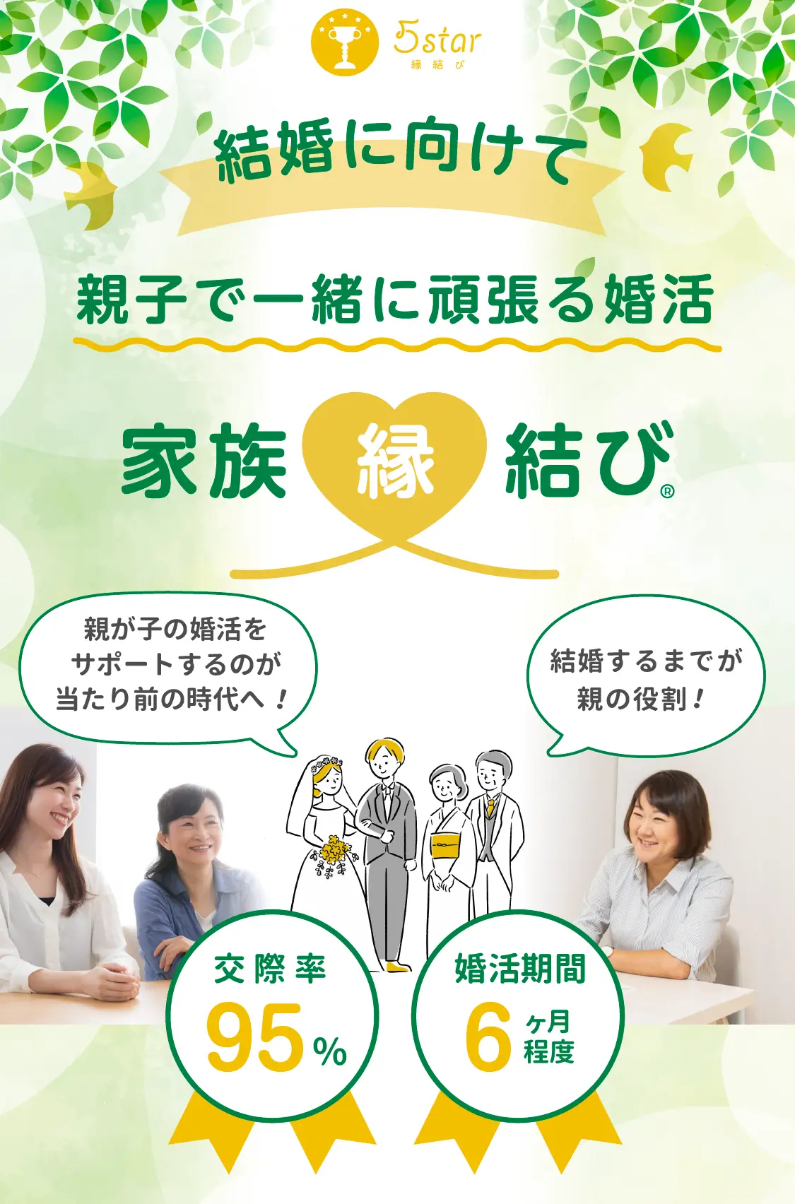 結婚に向けて親子で一緒に頑張る婚活「家族縁結び」