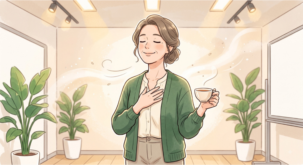 肩の荷が下りてスッキリした女性