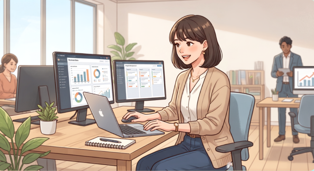 仕事が充実している女性