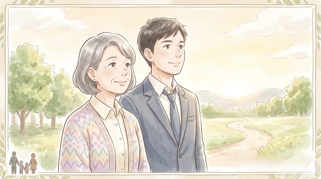 未来に前向きな親子